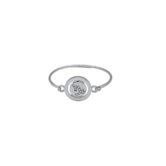 Carolee Capricorn Zodiac Sign Silver Tone Double Sided Charm Bangle Bracelet - Picture 3 of 6